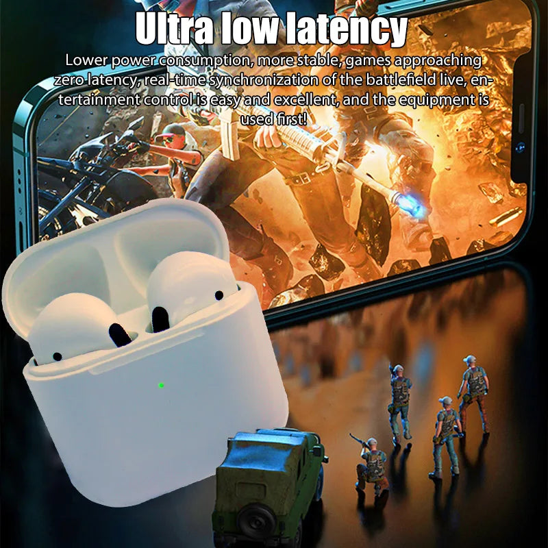 2024Pro 4 TWS Wireless Bluetooth Earphones Headphones Mini Earpone Headset For PC Android Apple iPhone Earbuds Accessories RELUX.STORE