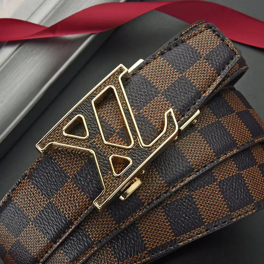 New genuine leather men belts waistband alloy automatic buckle men and women waistband versatile jeans belts for men RELUX.STORE