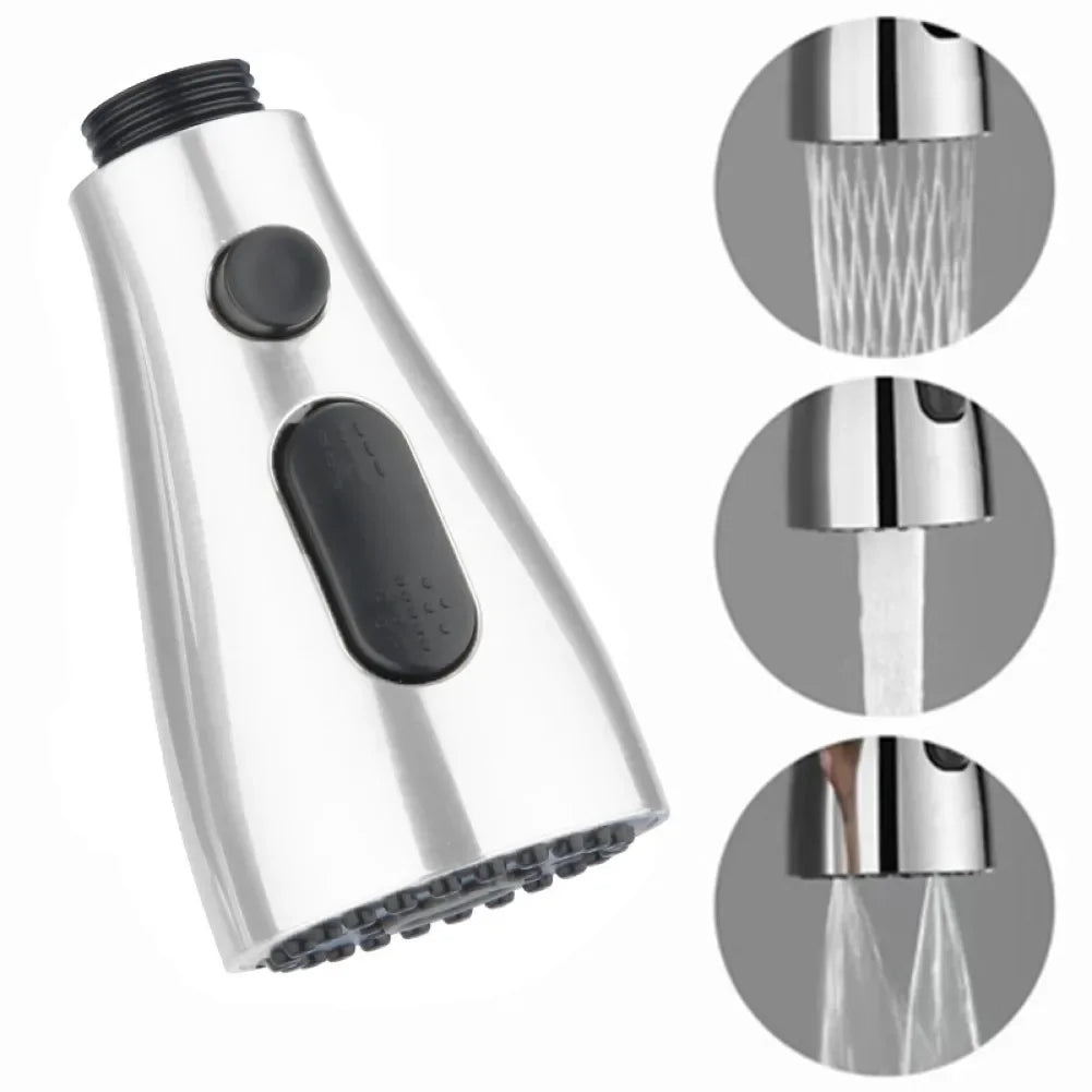 Kitchen Pull Out Faucet Sprayer Nozzle 3 Modes ABS Water Saving Bathroom Basin Sink Shower Spray Head For 1/2" Connection