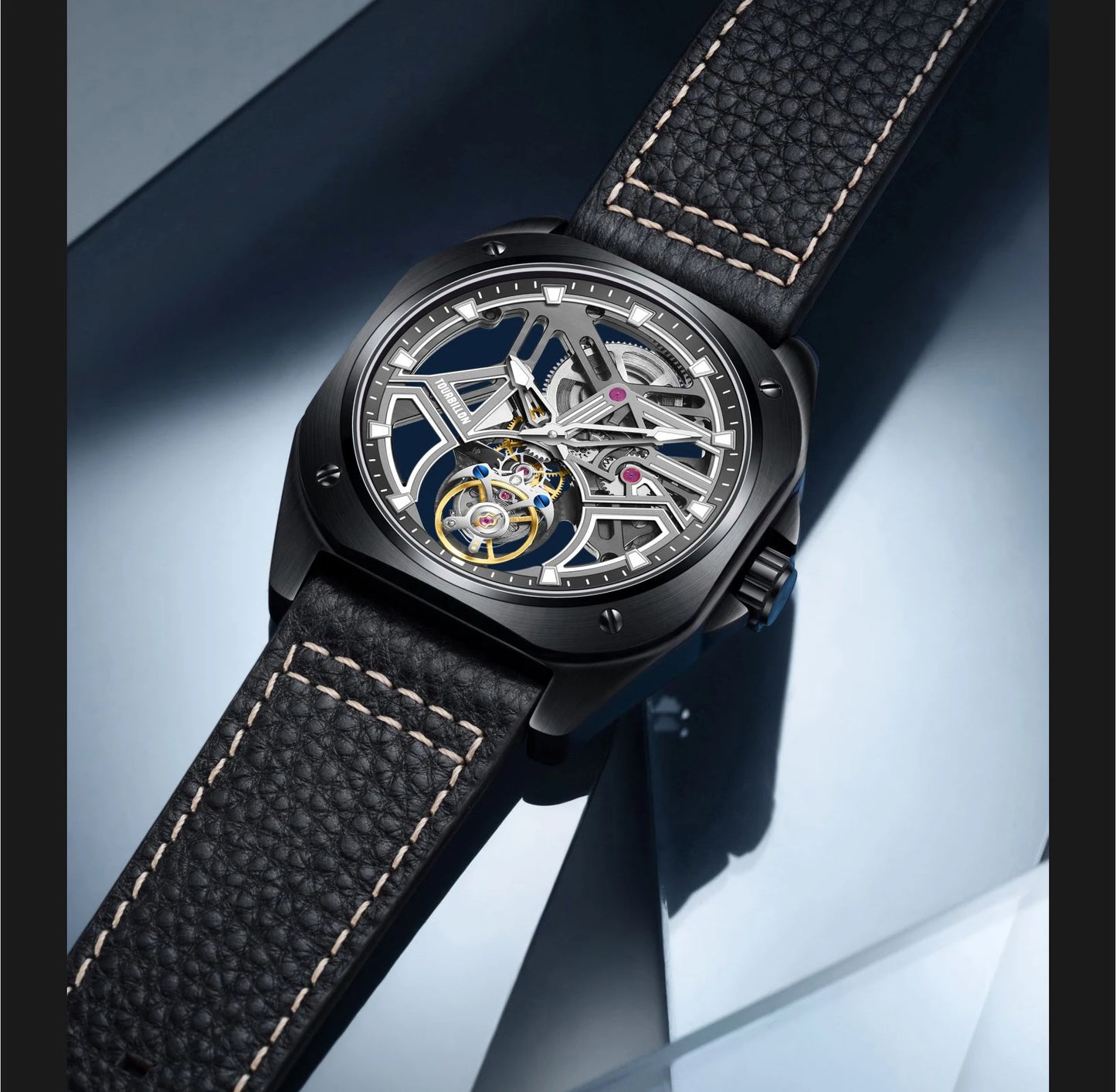 AESOP Tourbillon Watches For Men Mechanical Fashion Watch Waterproof Skeleton Tourbillon Movement Sapphire Mirror Official Store