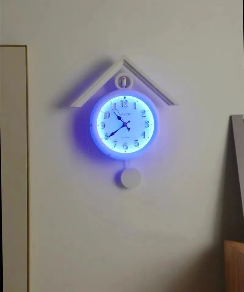 Luminous Wall Clock Luxury Cuckoo Clocks Led Watch Retro Table Clock Bedroom Silent Living Room Decoration Elegant Room Ornament RELUX.STORE