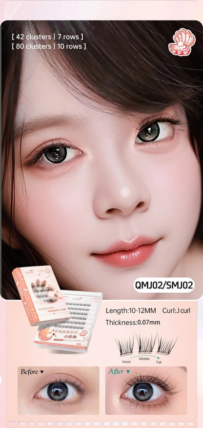 Yelix Self-adhesive Glue Free False Eyelashes Reusable DIY Segmented DIY Lashes Clusters No Glue Needed Natural Soft Lashes RELUX.STORE