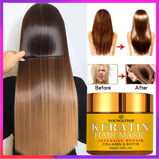 Hair Repairs Hair Mask Biotin Collagen Keratin Treatment Hairs Conditioner Hair Essential Oil Nourishing for Dry Damaged RELUX.STORE
