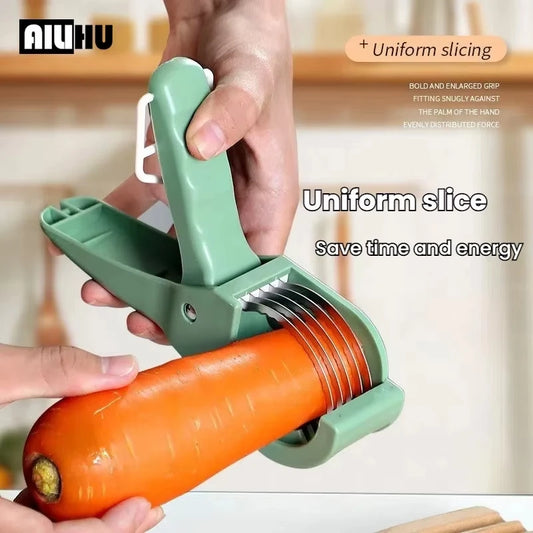 HooFun Kitchen Tools Stainless Steel Vegetable and Fruit Slicer Multi Functional Salad Slicer Kitchen Accessories