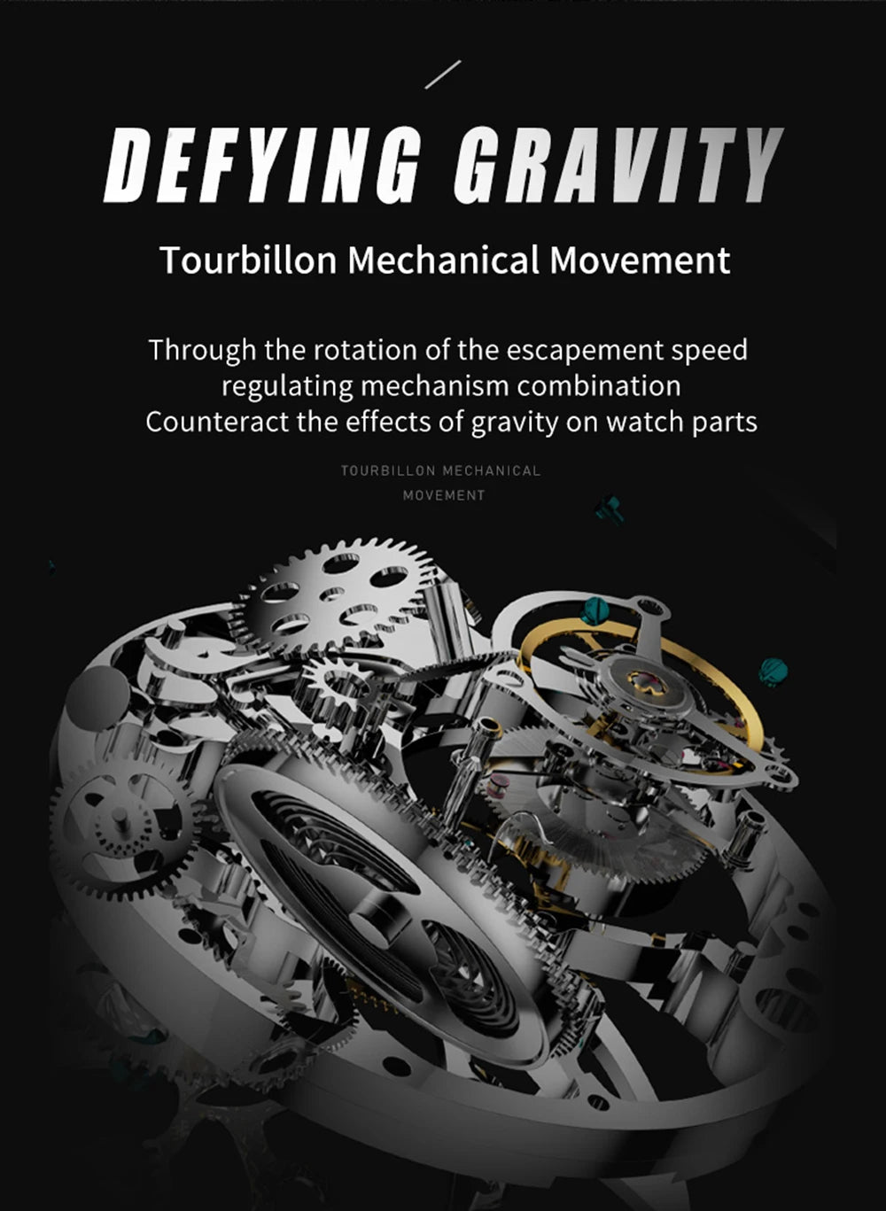 AESOP Mens Luxury Real Flying Tourbillon Mechanical Sapphire Waterproof Watch Skeleton Watches for Men Wristwatches Male 2025 A