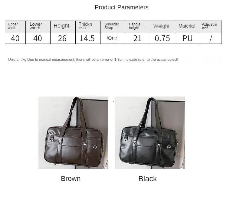 Japanese Casual PU Shoulder Bag Junior High School Students School Bag Handbag Anime Uniform Bag Tote Bags for Women Bolsos RELUX.STORE
