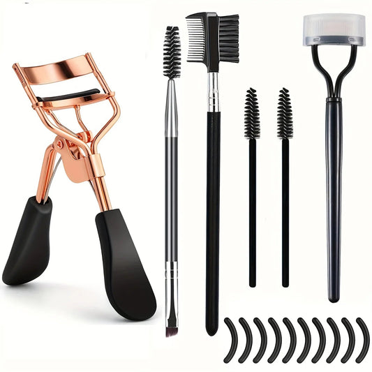11/16PCS Eyelash Curler with 10pcs Replacement Pads Women Professional Eyelashes Curling Tweezers Clips Lasting Eye Makeup Tools RELUX.STORE