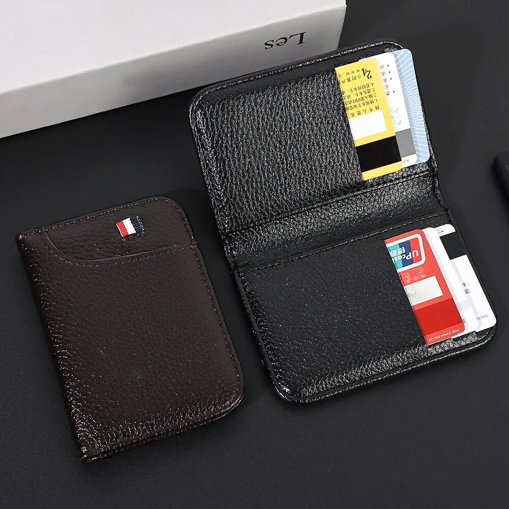 Portable Super Slim Soft Wallet for Men PU Leather Mini ID Credit Card Wallet Purse Card Holders Wallet Thin Small Short Wallets RELUX.STORE