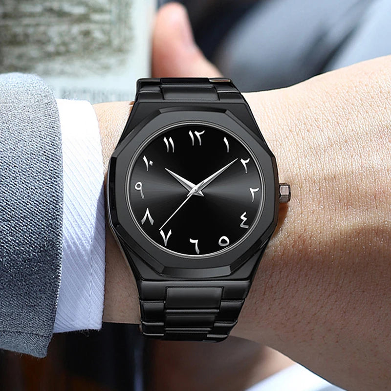 Stainless Steel Band Men Wrist Watches For Male Clock Top Brand Luxury Fashion Black Men Watches Quartz Wristwatches