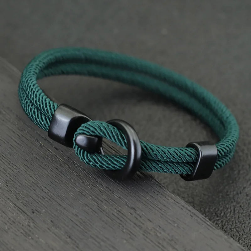 Fashion Rope Bracelet Men Double Layer Outdoor Camping Braclet Homme Accessories Survival Paracord Braslet Gift For Him RELUX.STORE