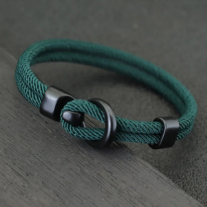 Fashion Rope Bracelet Men Double Layer Outdoor Camping Braclet Homme Accessories Survival Paracord Braslet Gift For Him RELUX.STORE
