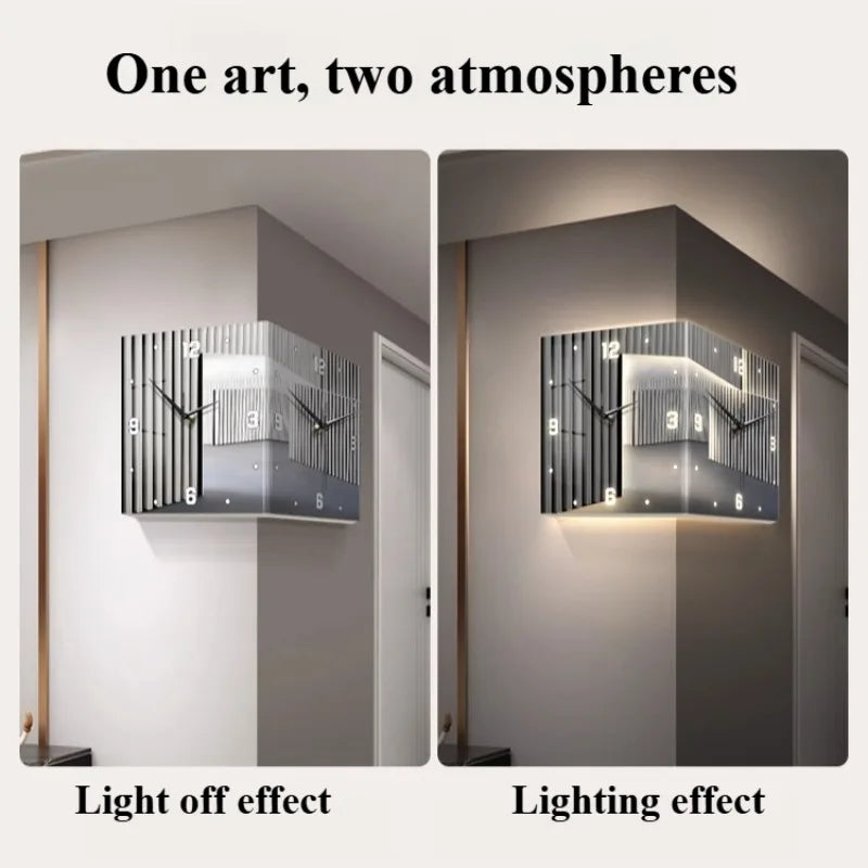 Nordic Wall Clocks Art Decor Led Elegant Wall Clock Modern Luxury Design Aesthetic Electronic Clocks Living Room Decorations