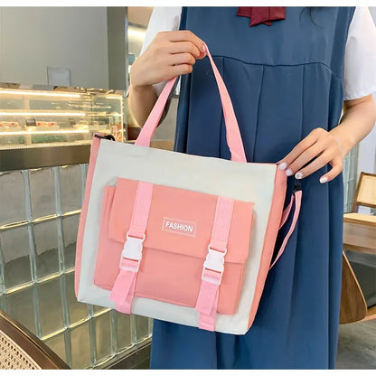 Five-Piece Set Large Capacity Fashionable Double Shoulder Backpack for Junior And High School Girls Primary School Students