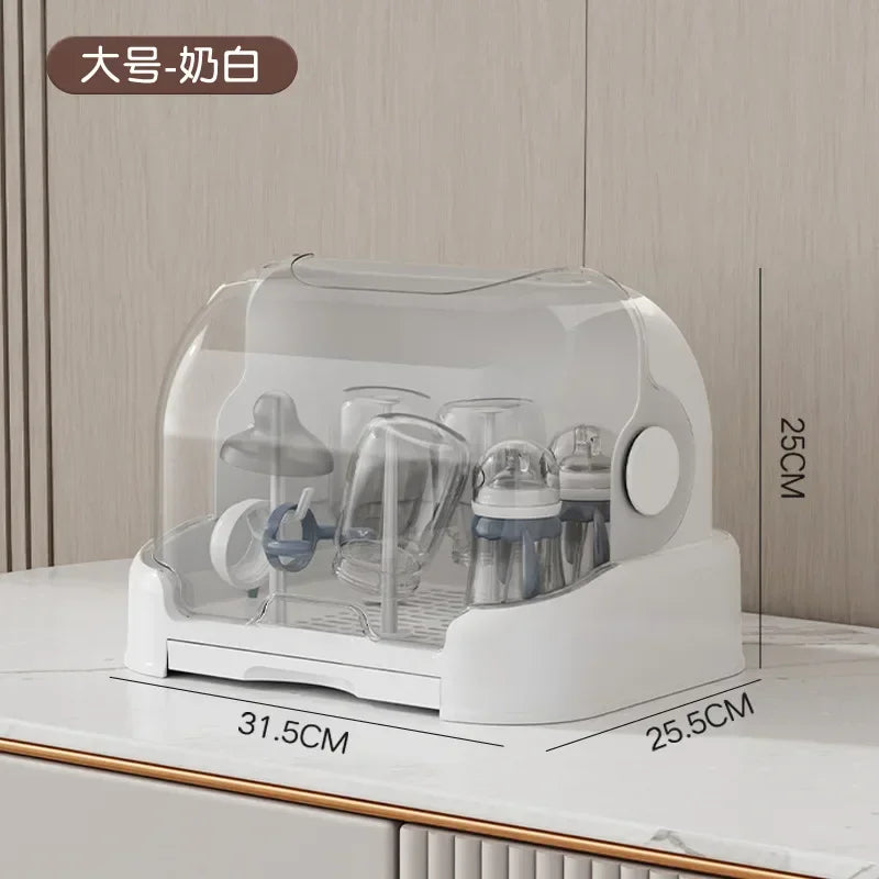 Baby Feeding Bottle Drain Rack Nipple Feeding Cup Holder with Cover Storage Drying Rack Bottle Cleaning and Drying Machine