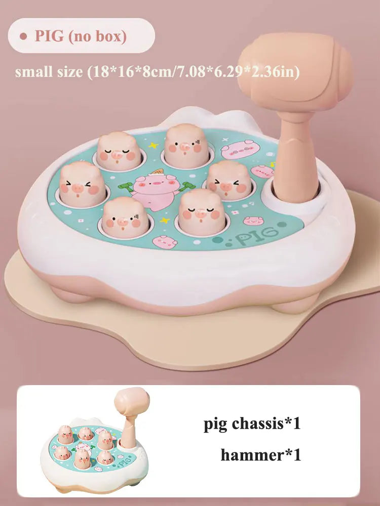 Duck/Frog/Pig Baby Toy Montessori Learning Game Educational Puzzle Gift for 12 24 Months Toddler Boy/Girl with Hammer RELUX.STORE