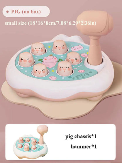 Duck/Frog/Pig Baby Toy Montessori Learning Game Educational Puzzle Gift for 12 24 Months Toddler Boy/Girl with Hammer RELUX.STORE