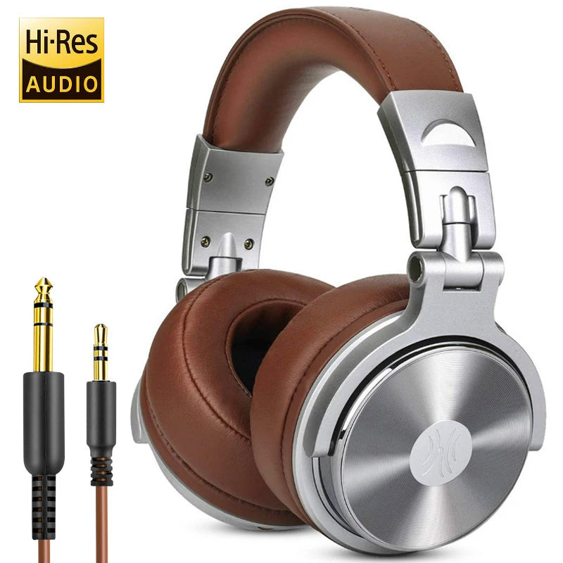 Oneodio Wired Headphones Professional Studio DJ Headphone With Microphone Over Ear Hi-Res Headset Monitoring For Music Phone RELUX.STORE