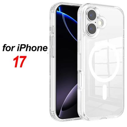 Strong Magnetic Case For iPhone 17 Pro Max/17Pro/17Air Transparent Phone Cover For iPhone 17 Suit for Magsafe Charging Shell RELUX.STORE