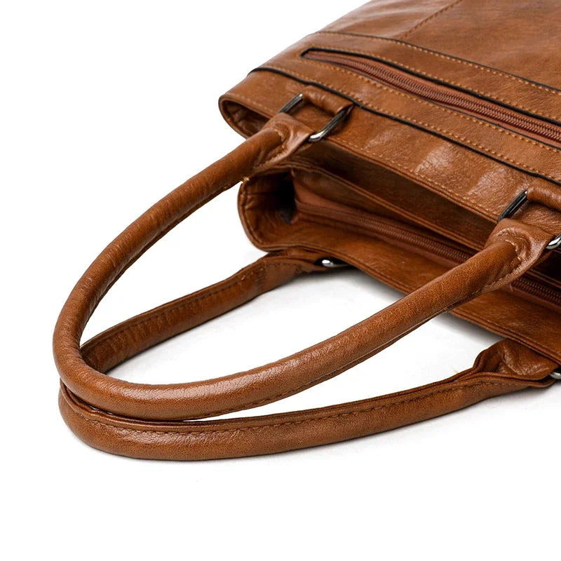 Elegant Handbag for Women High Quality Leather Top-Handle Bags Purse Ladies Shoulder Crossbody Bag Large Casual Tote 2025 Hot RELUX.STORE