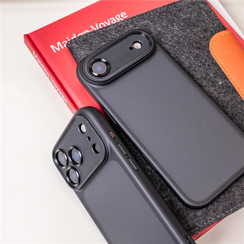 Active Touch Camera Button Matte Armor Case For iPhone 17 Air 16Pro 15 17Pro Max Translucent Hybrid Shockproof Hard Phone Cover RELUX.STORE