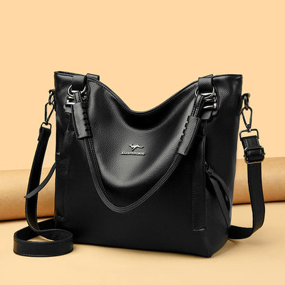 Luxury Soft Genuine Leather Handbag Fashion Women Shoulder Messenger Bag Solid Color Cowhide Tote Fashion Female Crossbody Sac RELUX.STORE