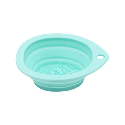 Silicone Makeup Brush Cleaner Folding Powder Puff Cleaning Bowl Eyeshadow Brushes Washing Soft Mat Beauty Tools Scrubber Box RELUX.STORE
