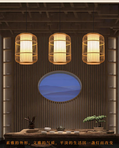 Neo-Chinese Style Handmade Bamboo Chandeliers-Modern Retro Lighting for  Restaurants Hot Pot Tea Rooms B&Bs