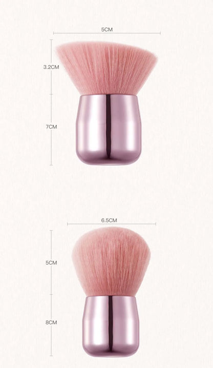 CALIYI 1/2 PCS Fluffy Loose Powder Blush Brushes Portable MINI Luxury Makeup Brush Travel Cosmetic Make Up Tools For Women Girls