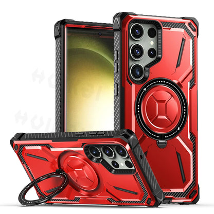 Case for Samsung Galaxy S25 Ultra S24 Ultra S23 Magnetic Mag-Safe Heavy Duty Shock Absorption Body Protective Rotatable Kickstan