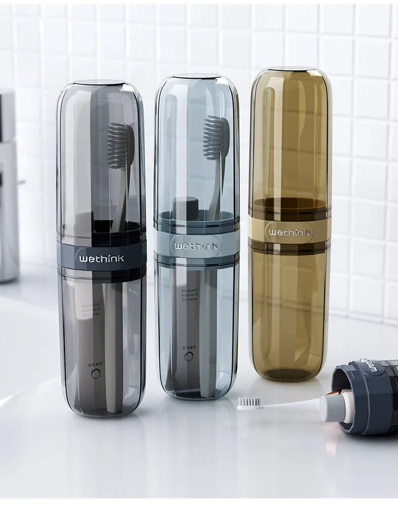 Toothbrush Travel Containers Transparent Portable Toothbrush Case Outdoor/business Trip/travel Acessories