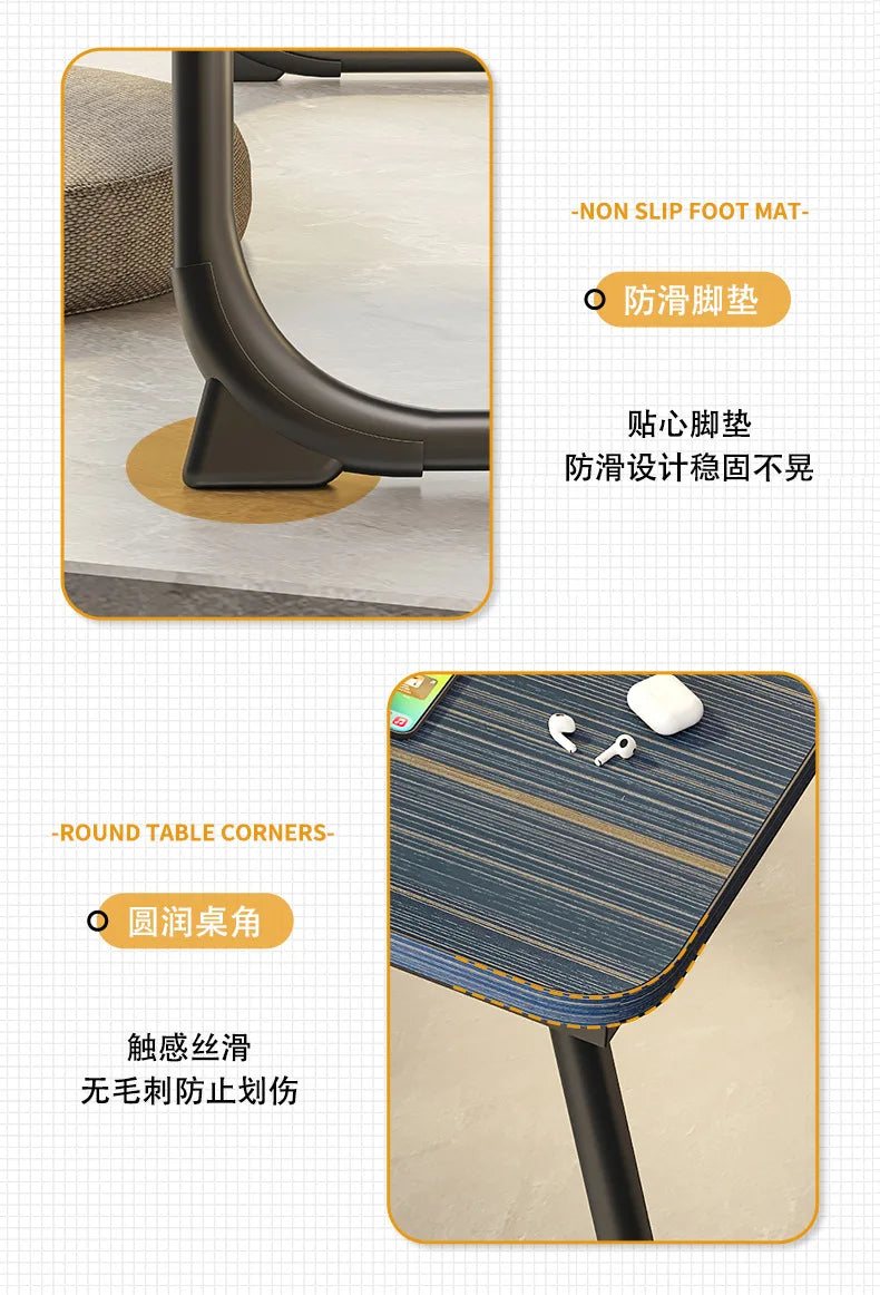 Foldable Bed Desk Adjustable Laptop Table with 5-Level Height Study Tray for Kids & Students Portable Nightstand for Dorm/Home