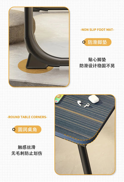 Foldable Bed Desk Adjustable Laptop Table with 5-Level Height Study Tray for Kids & Students Portable Nightstand for Dorm/Home
