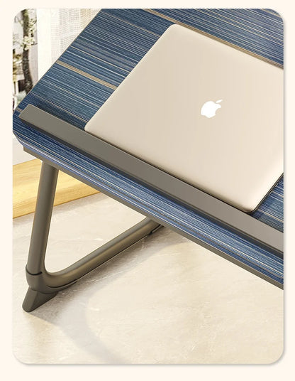 Foldable Bed Desk Adjustable Laptop Table with 5-Level Height Study Tray for Kids & Students Portable Nightstand for Dorm/Home