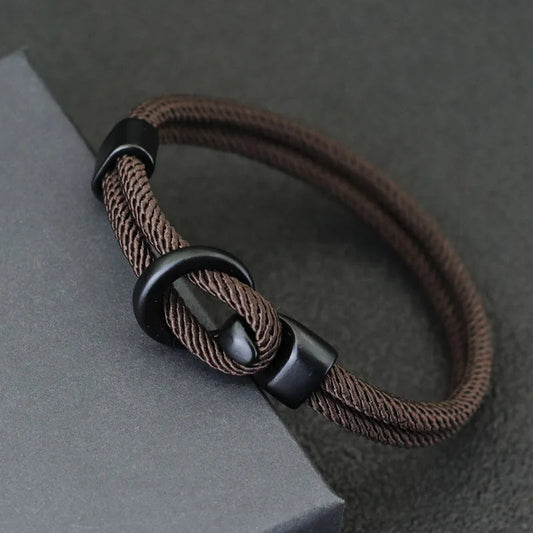 Fashion Rope Bracelet Men Double Layer Outdoor Camping Braclet Homme Accessories Survival Paracord Braslet Gift For Him RELUX.STORE