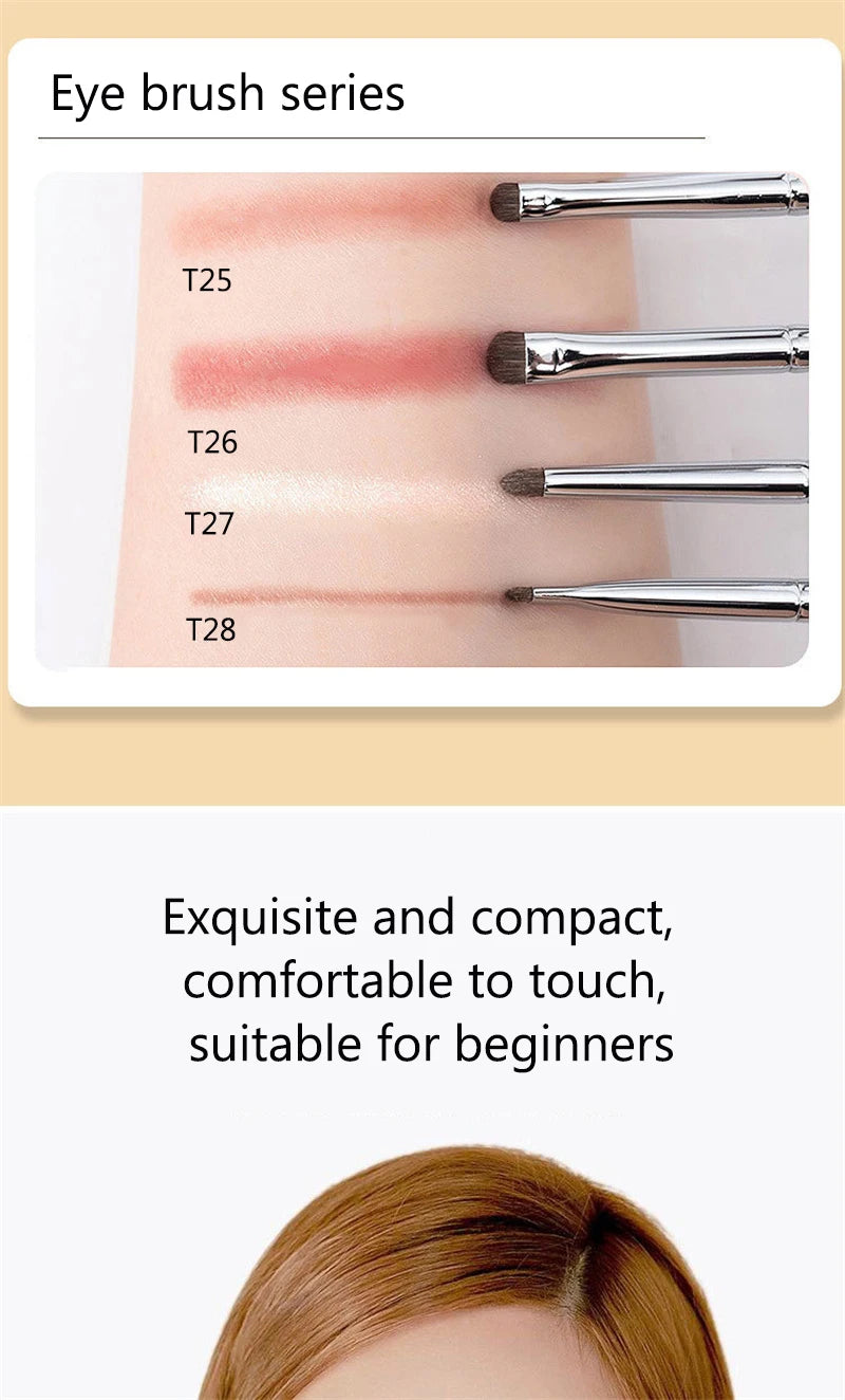 Small Angle Precise Detail Eyeshadow Brush Soft Horse Hair Eyelid Highlighter Lying Silkworm Makeup Brushes Eyes Make Up Tools RELUX.STORE