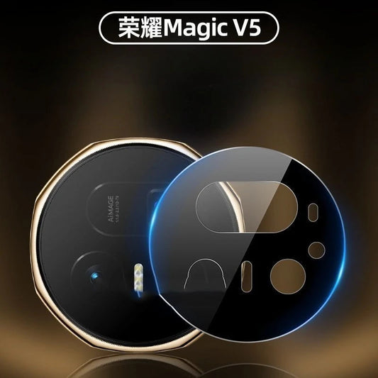HD Camera Lens Cover For Honor Magic V5 Black Tempered Glass Camera Protector For HONOR MagicV5 mgic v 5 Lens Ring Film RELUX.STORE