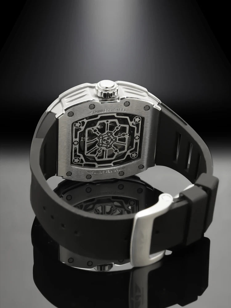 PINDU New Men Watch 50 Meter Waterproof Stainless Steel Case Luminous Sapphire mirror Dial Fashionable Men Mechanical Watch
