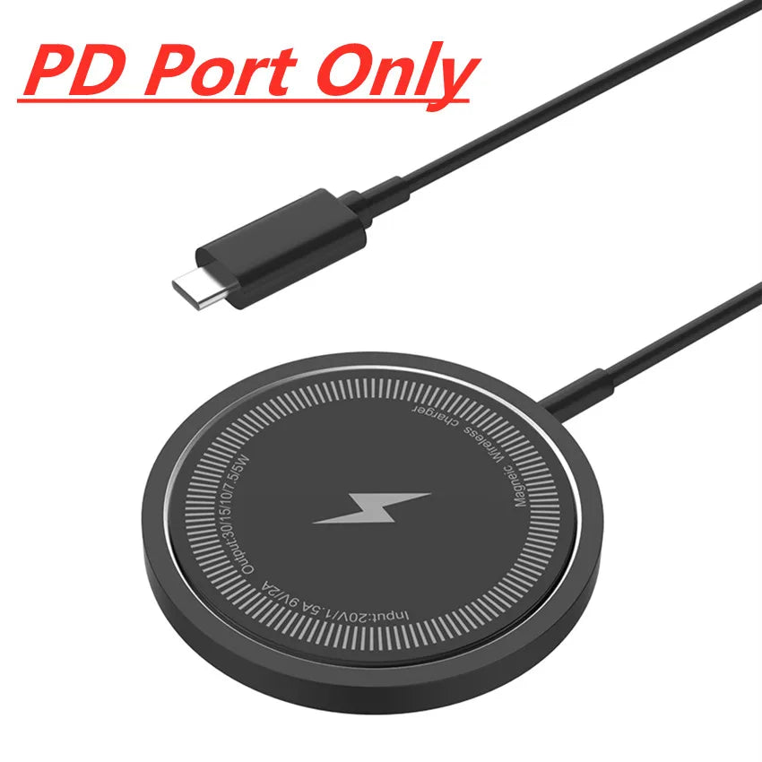 Magnetic Wireless Charger Fast Charging Pad Stand for iPhone 16 15 14 13 12Pro Max Airpods PD USB A Phone Chargers Dock Station
