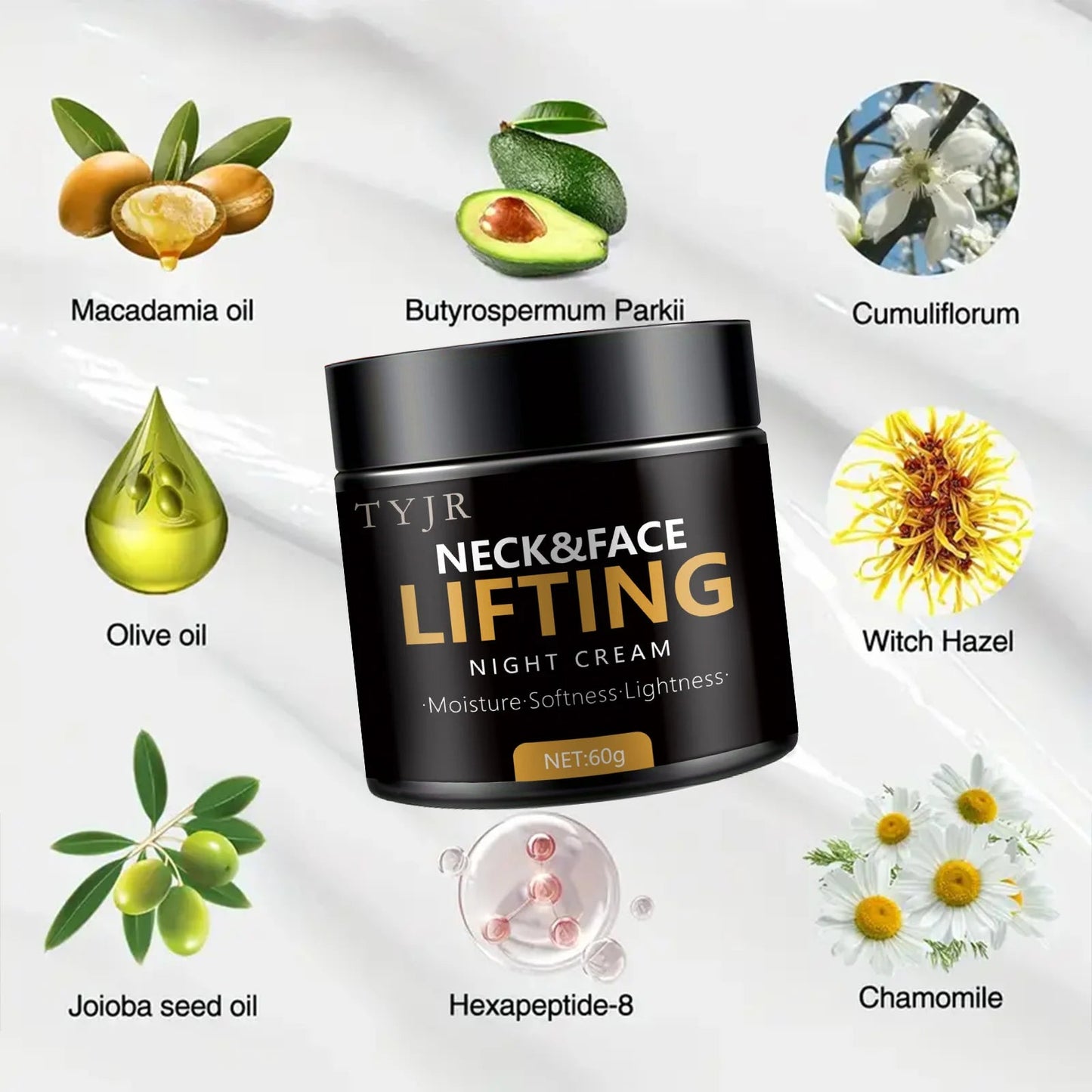 Neck Lines Protein Cream Collagen Eliminate Neck Fine Lines Anti-ageing Lift Rejuvenation Nourish Eliminate Double Chin SkinCare RELUX.STORE