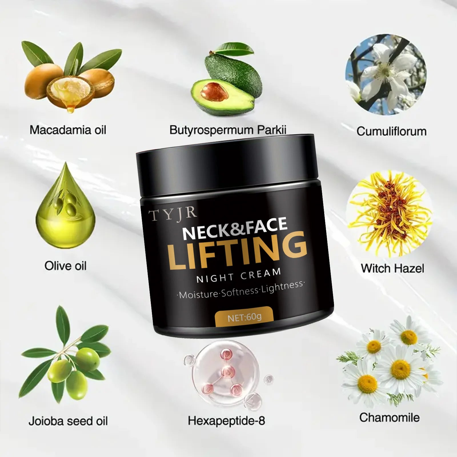 Neck Lines Protein Cream Collagen Eliminate Neck Fine Lines Anti-ageing Lift Rejuvenation Nourish Eliminate Double Chin SkinCare RELUX.STORE