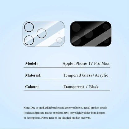 Lereach Tempered Glass Camera Lens Protector for iPhone 17 Pro Max / Air / 17 Pro Scratch Resistant High Transparency RELUX.STORE