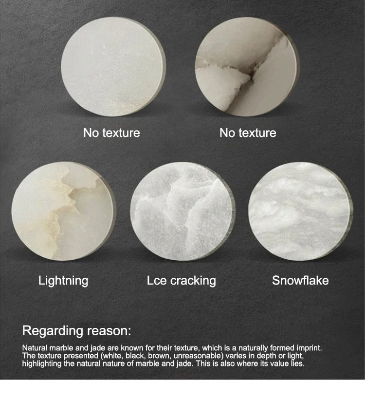 LUMA Modern Luxury Creative Marble Wall Light - Alabaster Marble Wall Sconce for Bedroom Bedside Living Room Aisle Indoor Decor