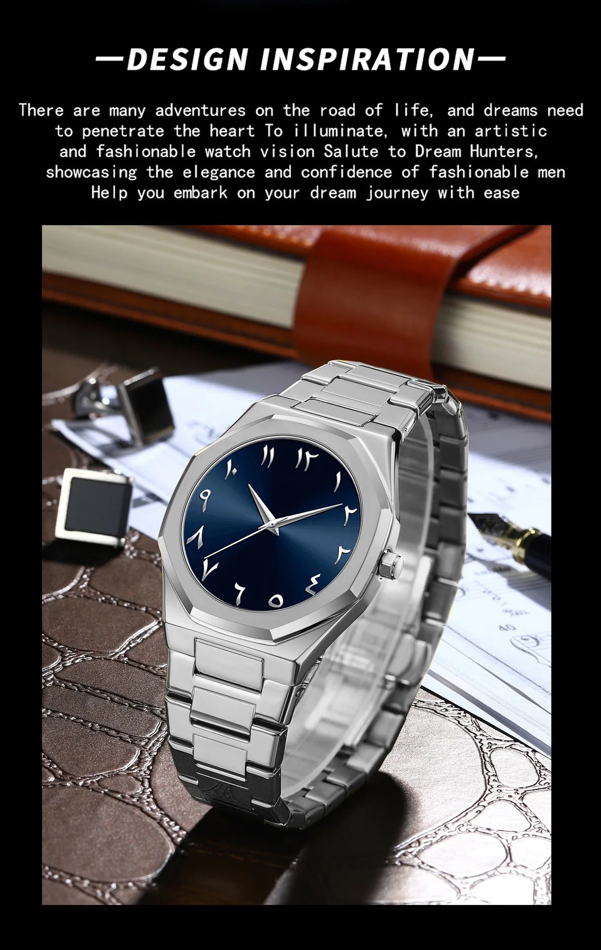 Stainless Steel Band Men Wrist Watches For Male Clock Top Brand Luxury Fashion Black Men Watches Quartz Wristwatches