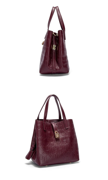 Classic Simple Solid Color Women's New 2024 Large Capacity Handbag Letter Element Women's Handbag RELUX.STORE