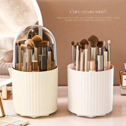 Makeup Brush Storage Box 360 Rotating Makeup Brush Holder Organizer Desktop Lipstick Powder Brush Bucket Comestic Tools Box RELUX.STORE