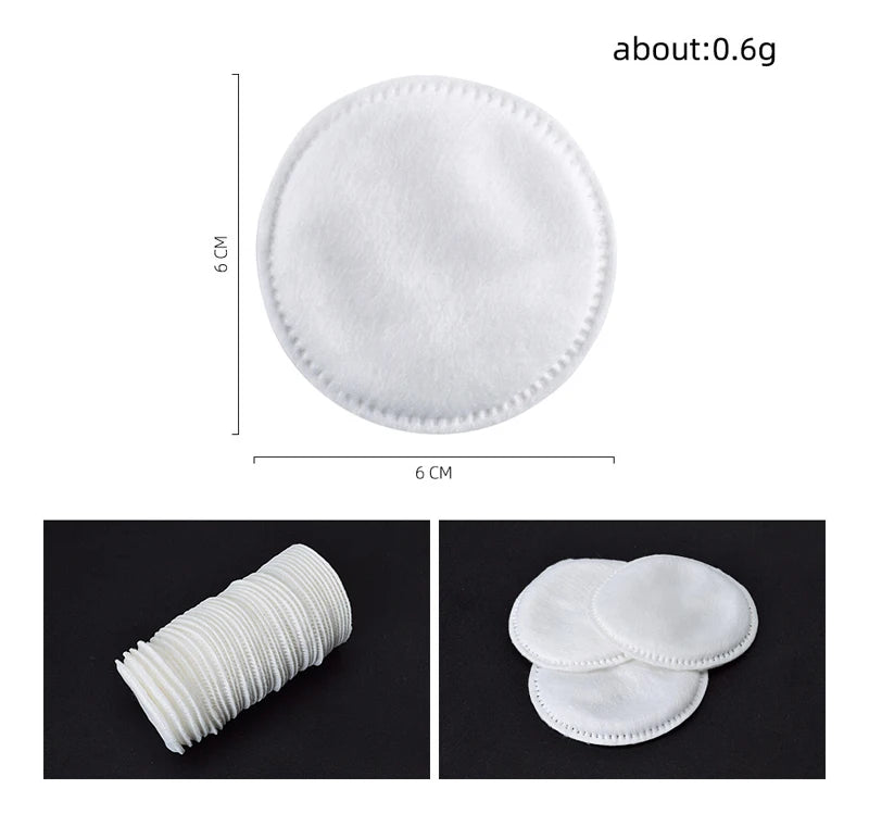 Disposable 100PCS Cosmetic Wipes Nail Art Cleaning Round Pads Soft Daily Supplies Facial Cotton Makeup Remover Tool RELUX.STORE