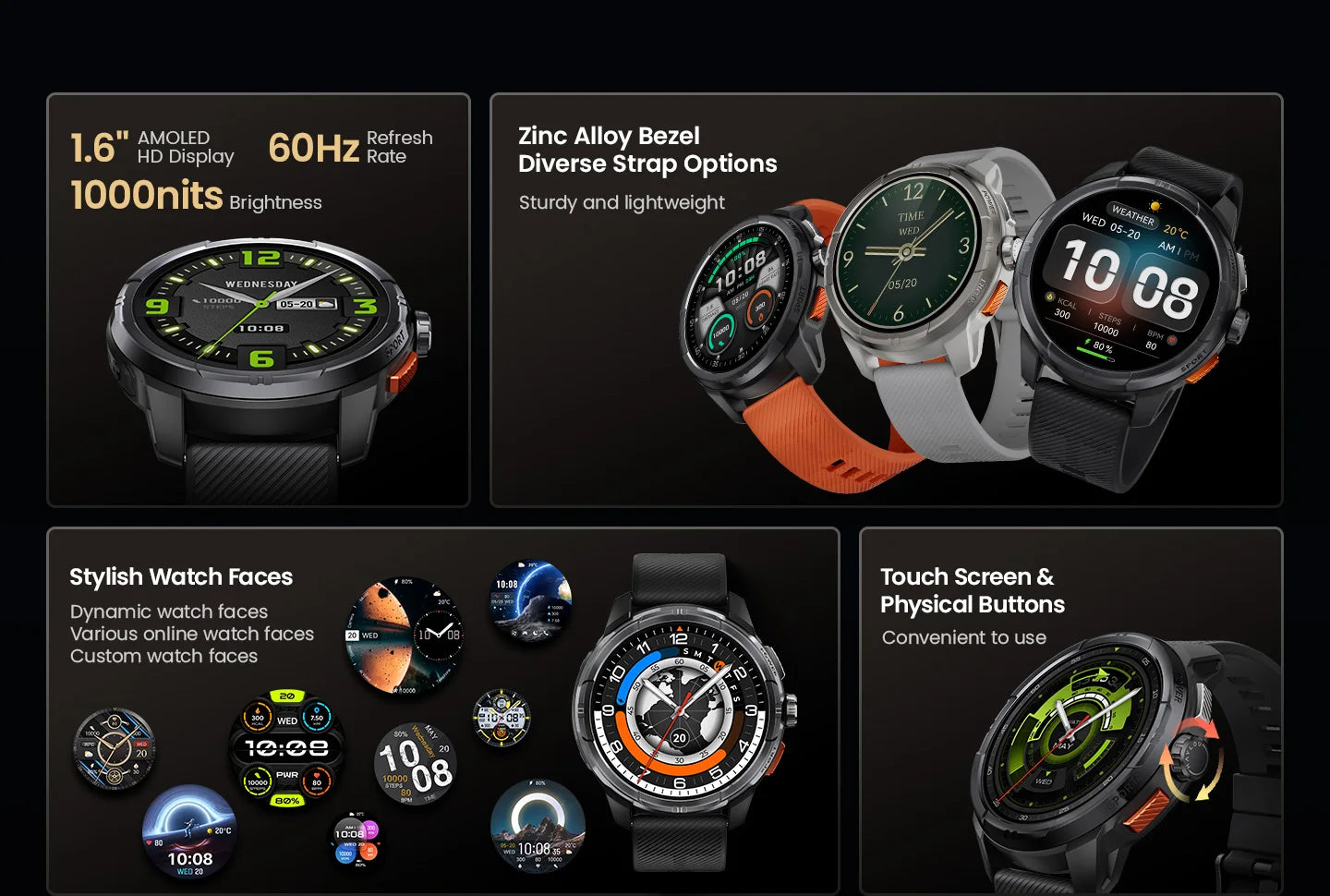 HAYLOU Solar Ultra GPS Smart Watch 1.6” AMOLED Display GPS Positioning 5ATM Waterproof Bluetooth Calling Sports Smartwatchs