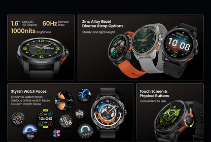 HAYLOU Solar Ultra GPS Smart Watch 1.6” AMOLED Display GPS Positioning 5ATM Waterproof Bluetooth Calling Sports Smartwatchs