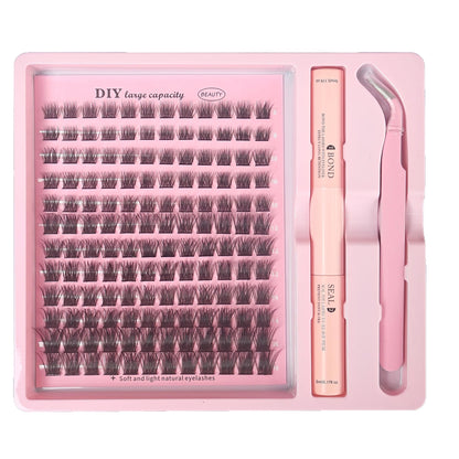 DIY Lashes Extension Kit Lash Bond and Seal Remover Eyelashes 200 PCS Clusters Makeup Tools for Gluing Lashes Gluing Glue RELUX.STORE