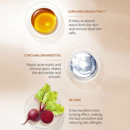Turmeric Whitening Face Cream Wrinkle Removal Lighten Fine Lines Makes Skin Look More Youthful Birghten Moisturize Facial Care RELUX.STORE